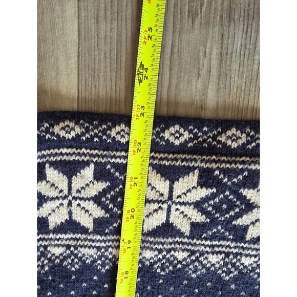 Vintage 90s Winter Theme Zip-Up Cardigan Sweater M - Picture 8 of 9